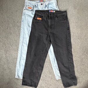 Bundle of 2 Pairs Empyre Baggy Skater Jeans -Men's Sz. 30-Black & Blue Pair–VGUC